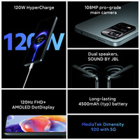 Wersja globalna Xiaomi Redmi Note 11 Pro + 5G Plus smartfon 128GB/256GB Dimensity 920 108MP aparat 120W uwaga 11 Pro Plus 5G NFC 2